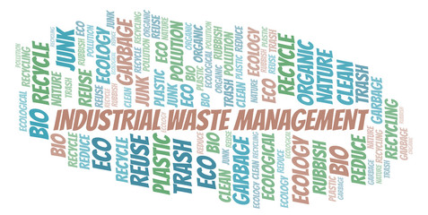 Industrial Waste Management word cloud.