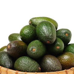 Avocado on white background