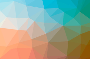 Obraz premium Illustration of abstract Orange horizontal low poly background. Beautiful polygon design pattern.