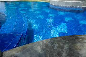 beautiful blue swimming pool