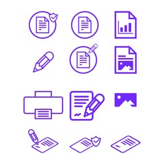 Document icon set vector pack illustration.
