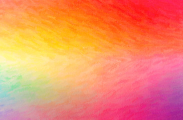 Abstract illustration of orange, pink, red Wax Crayon background