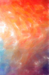 Abstract illustration of orange, pink, red Watercolor background