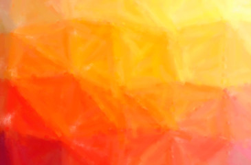 Abstract illustration of orange, yellow Dry Brush Oil Paint background
