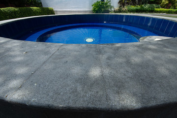 beautiful blue swimming pool