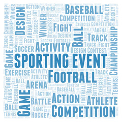 Fototapeta premium Sporting Event word cloud.