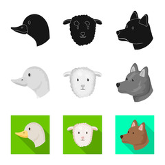 Vector illustration of agriculture and breeding sign. Collection of agriculture and organic  stock vector illustration.