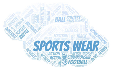 Obraz premium Sports Wear word cloud.