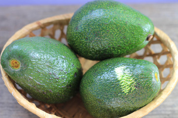 avocado in a basket