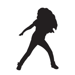 silhouette girl dancing