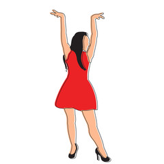 white background girl in dress