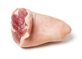 raw pork (leg) isolated on white background