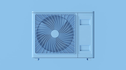 Pale Blue Office Air Conditioner 3d illustration 3d render