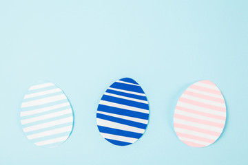 Happy Easter Background With Rabbit And Eggs