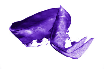 Naklejka premium violet paint brush spots on white background