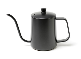 Small coffee pot on white background