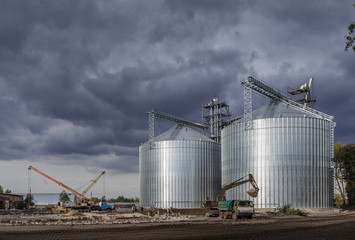 Elevator against the blue sky