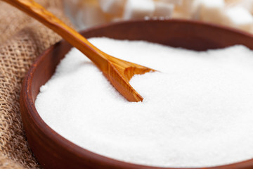 Decorative spoons with white sugar