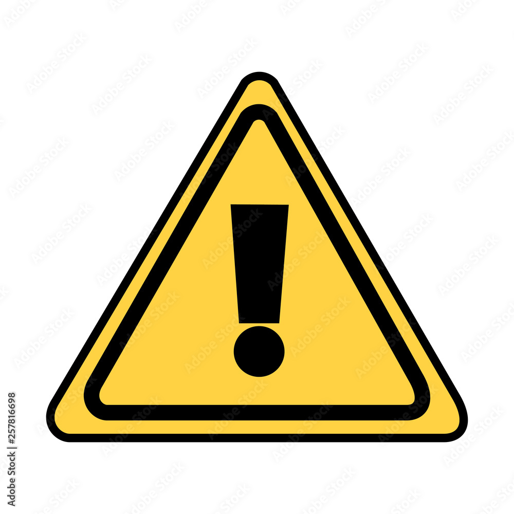 Sticker warning sign icon