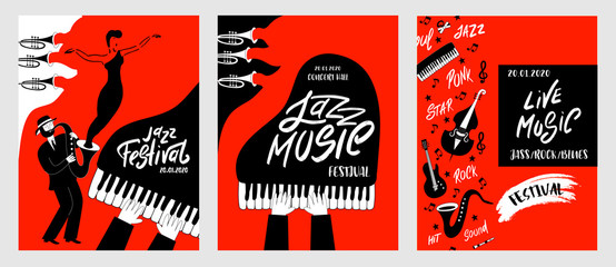 Jazz music festival posters.