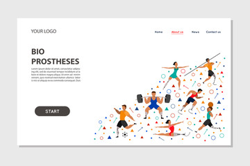 Landing page template of bio prostheses.