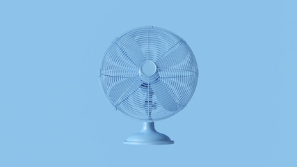 Pale Blue Office Desk Cooling fan 3d illustration 3d render