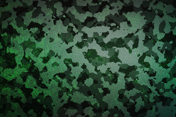 green and black camouflage pattern blackground. © Metallic Citizen