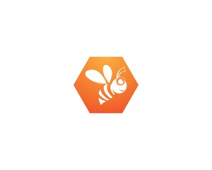 Bee logo vector icon