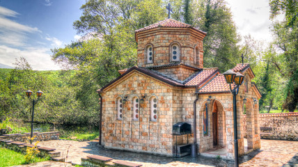 Fototapeta na wymiar View to Saint Naum Monastery, Ohrid, North Macedonia
