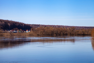 Spring flood of the river.