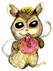 Cartoon painted mouse