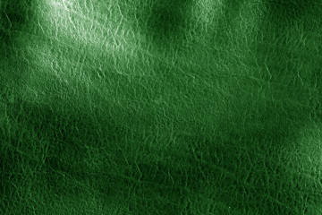 Obraz premium Green toned leathered leather texture.