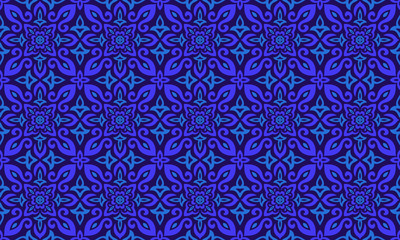 Fototapeta premium Azulejos Tile Vector Seamless Pattern