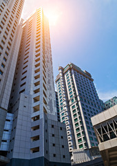 Fototapeta na wymiar Kuala Lumpur, Malaysia. Frame building architecture Downtown skyline