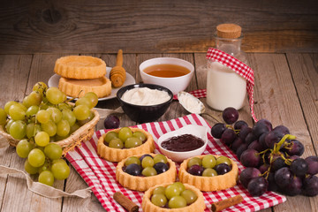 Grape tarts.
