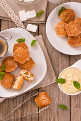 Puff pastries with custrad cream.