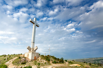 Mostar cross on Hum hill, Bosnia