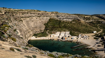 Dwerja Lake in Gozo Malta