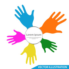 Obraz premium Hand Care Logo Template vector icon Business, hand care vector icon symbol, Symbol of Charity