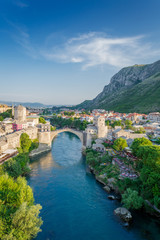 Mostar bridge in Bosnia - obrazy, fototapety, plakaty