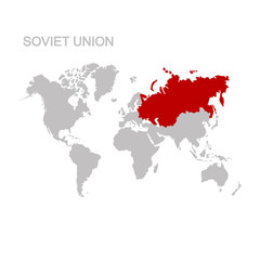 Fototapeta na wymiar vector map of the Soviet Union