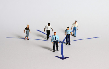Fototapeta premium Arrow and miniature people.