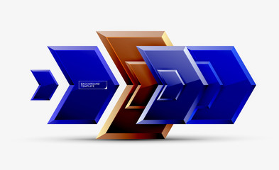 Abstract glossy techno arrows background