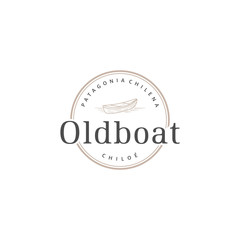 old boat logo design