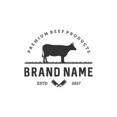 cow farm logo design