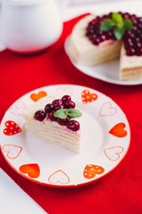 Homemade cherry cake