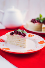Homemade cherry cake