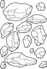 stones black and white