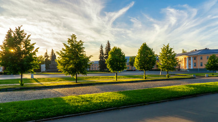Lenin Square and the monument to Vladimir Lenin in downtown