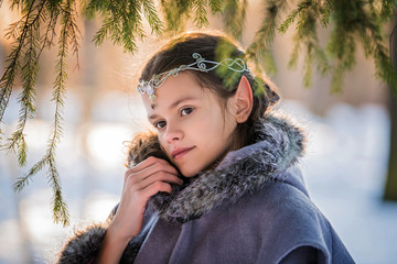 girl elf in the forest